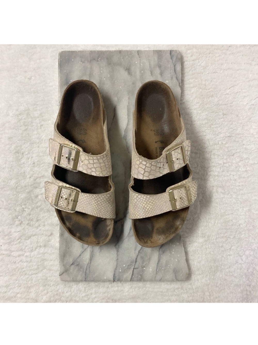Birkenstock Arizona Python Snake Print Sandals Size 9 Womens Narrow